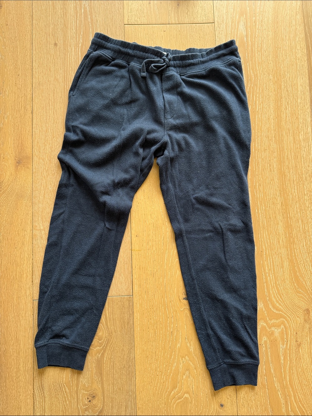 Faherty Dark Navy Knit Joggers with Drawstring